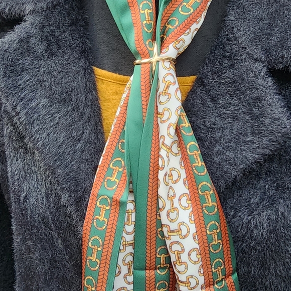 Chain Link Print Scarf 58 inches long - Picture 7 of 9